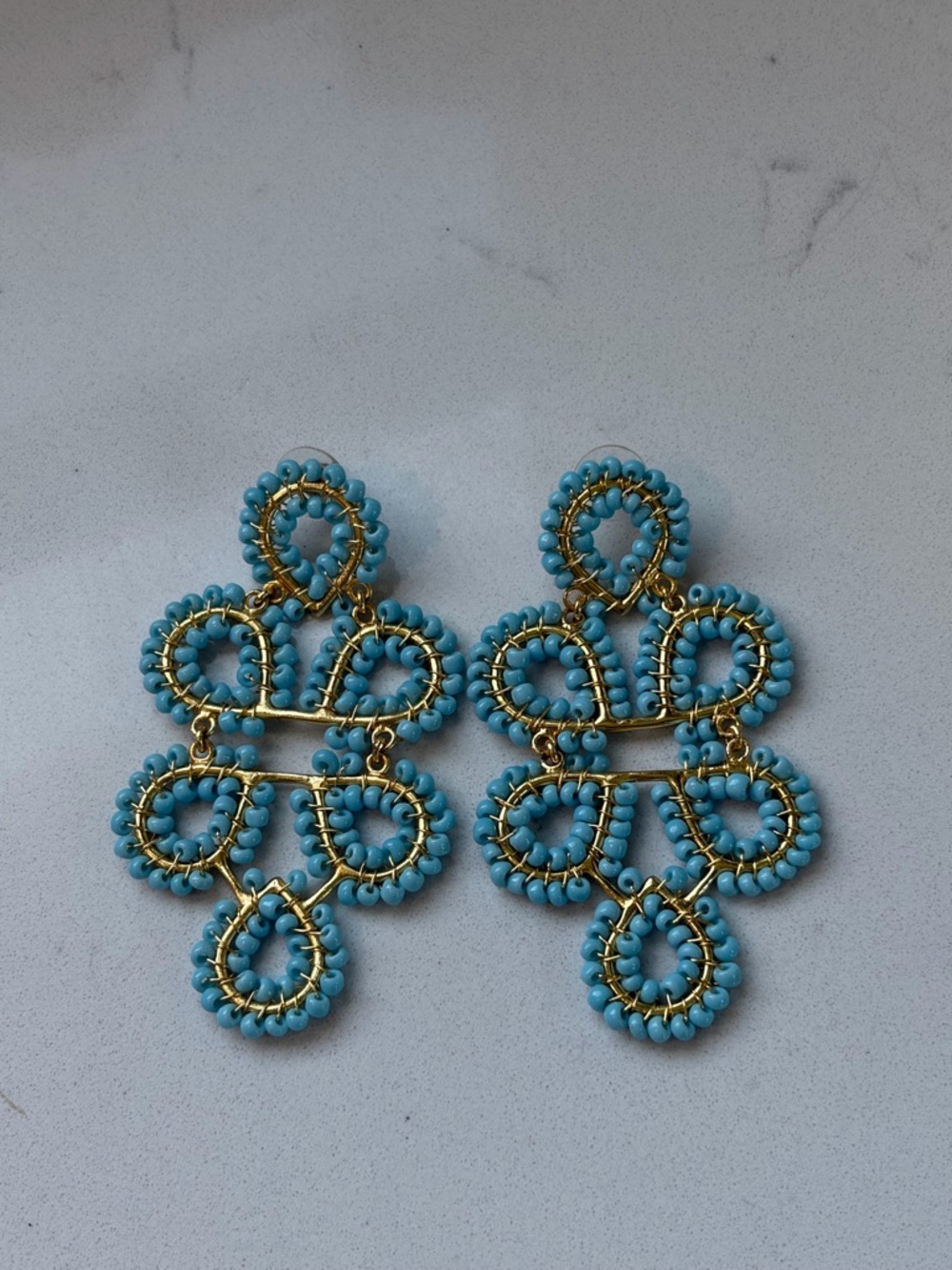 Kendra Scott Gold-Tone Earrings with Turquoise Beads